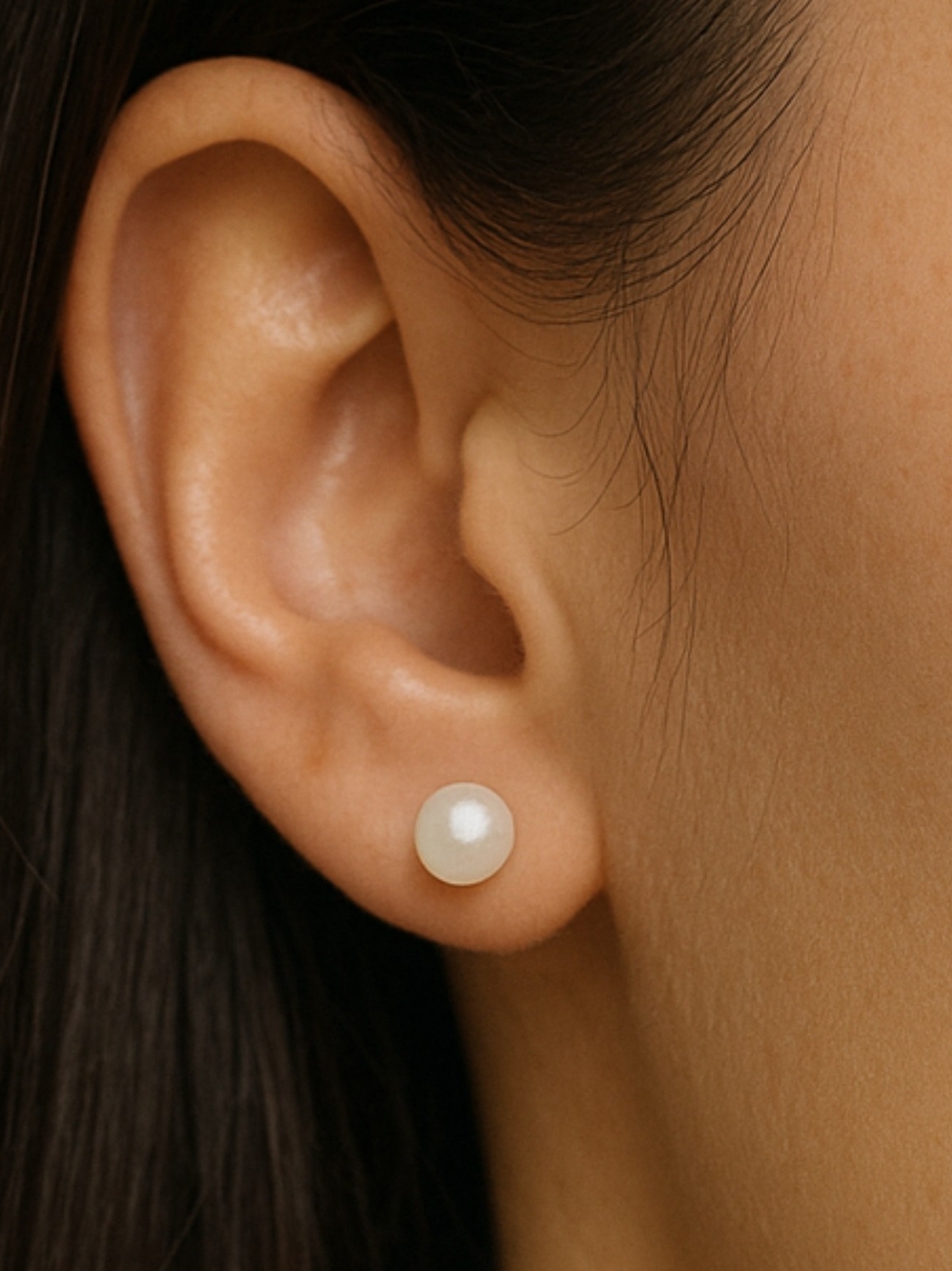 Tocara Pearl Stud Earrings - White Pearls